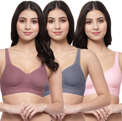 COLLEGE GIRL CG1215 Women Minimizer Lightly Padded Bra(Maroon, Grey, Purple)