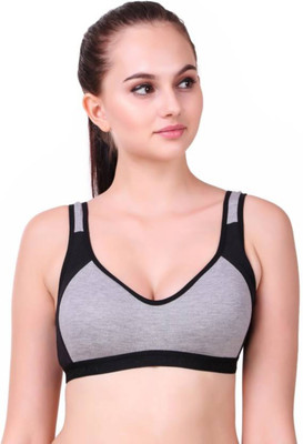 Apraa by Apraa Parma Apraa Molded Sports Bra For Women Women Sports Non Padded Bra(Black)