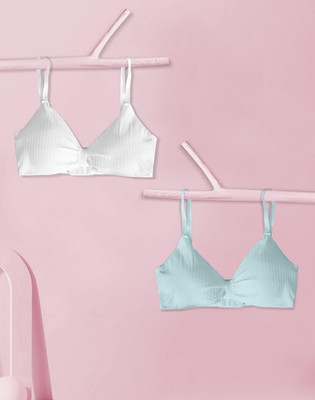 DARKVELLY JYITUUS402 Women Everyday Lightly Padded Bra(White, Grey)