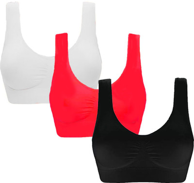 zoxen Women Sports Non Padded Bra(Multicolor)