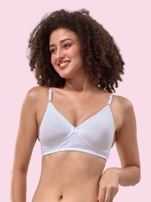 Lyra by LUX Lux Lyra Grace Cross over Moulded Bra - 512 Women Full Coverage Lightly Padded Bra(White)