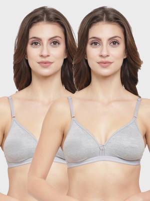 Floret Floret Women Non Padded & Non-Wired Medium Coverage T Shirt Bra Women T-Shirt Non Padded Bra(Grey, Grey)