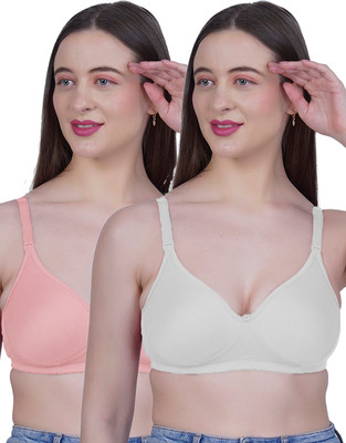 Shyam Sons FLAIR Navya Women T-Shirt Lightly Padded Bra(Orange, White)