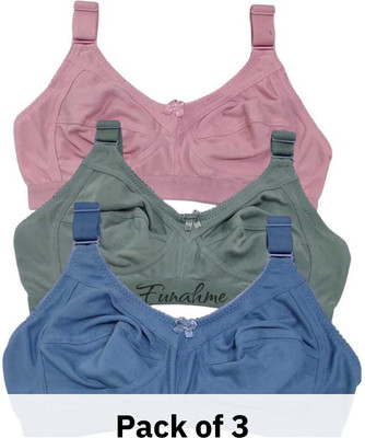 Funahme Bra Women Full Coverage Non Padded Bra(Multicolor)