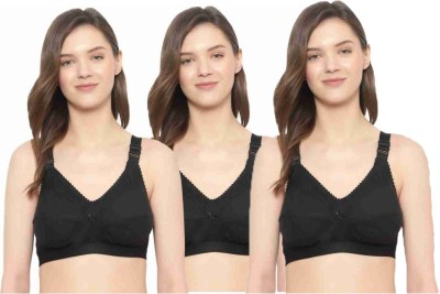 Saba Beauty Women Full Coverage Non Padded Bra(Black)