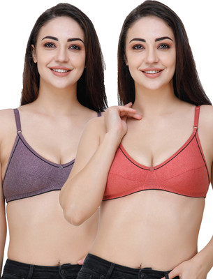 Docare FosterMino Women Everyday Non Padded Bra(Red, Purple)