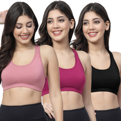 Docare Women Full Coverage Non Padded Bra(Purple, Pink, Black)