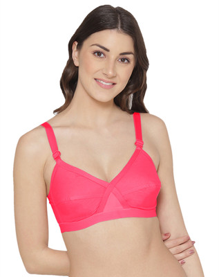 KOMLI Komli Cotton Non-Padded Full Coverage Bra | Wireless / Wire-free | Everyday Bra Women Minimizer Non Padded Bra(Pink)