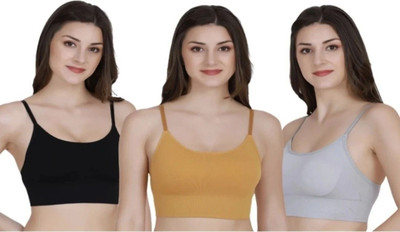 MAHEK CREATIVE fANCY FREE SIZE BRA Women Cami Bra Lightly Padded Bra(Multicolor)