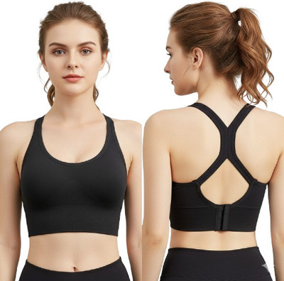 Krishaa Enterprises Women T-Shirt Lightly Padded Bra(Black)