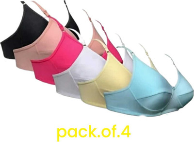 PIYURZ 5002 bra.4p. Women Full Coverage Non Padded Bra(Multicolor)