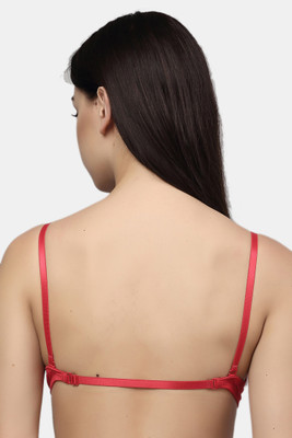 PrivateLifes Multiway Front Open Pushup Bra. Women Push-up Heavily Padded Bra(Red)