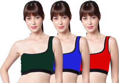 aamarsh Khand Bra Women Minimizer Non Padded Bra(Green, Blue, Red)