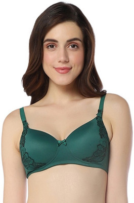 Amante Women T-Shirt Lightly Padded Bra(Green)