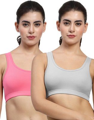 LILY stropsyttakMino Women Sports Non Padded Bra(Grey, Pink)