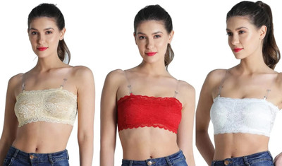 Shree alakh impex Women Bandeau/Tube Lightly Padded Bra(Multicolor)