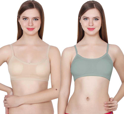 IndiRocks Women Full Coverage Lightly Padded Bra(Grey, Beige)