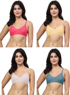 LILY anpas Women Everyday Non Padded Bra(Pink, Beige, White, Blue)