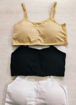 Unique Style Sports Bra Cami Bra Lightly Padded Bra Women Cage Bra Lightly Padded Bra(Black, White, Beige)