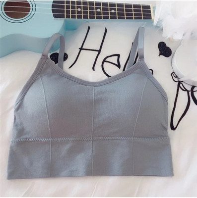 BRANKLY Women Cami Bra Lightly Padded Bra Women Cami Bra Lightly Padded Bra(Grey)