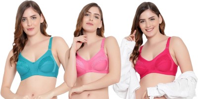 KYODO Women Everyday Non Padded Bra(Dark Green, Pink, Maroon)