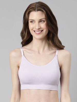 Enamor F037 Ultimate Comfort Seamless No-pinch Women T-Shirt Lightly Padded Bra(Purple)