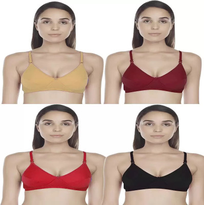 Ovalis Women Full Coverage Non Padded Bra(Multicolor)