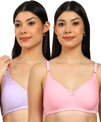 TOFTY Women T-Shirt Non Padded Bra(Blue, Yellow)