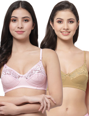 Docare NET21 Women Bralette Non Padded Bra(Pink, Beige)