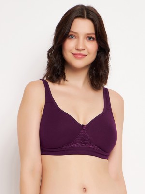 Clovia Women T-Shirt Non Padded Bra(Purple)