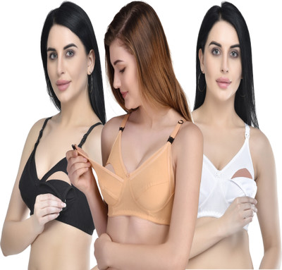 LERISHA Women Maternity/Nursing Non Padded Bra(Multicolor)