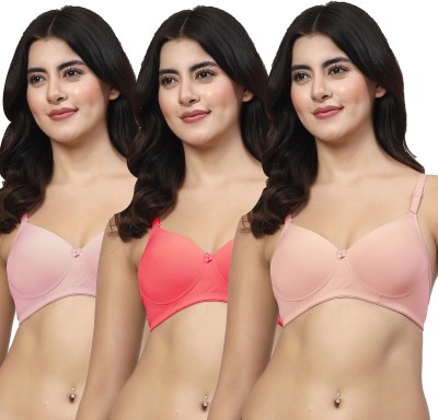 LILY Dapyklis Women T-Shirt Lightly Padded Bra(Pink, Pink, Pink)