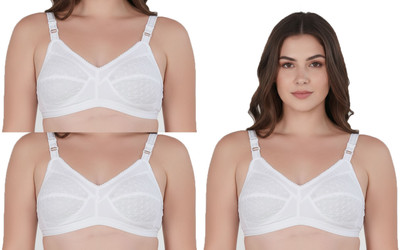 DILSOZ DILSOZ CHICKAN WHITE Women Full Coverage Non Padded Bra(White)