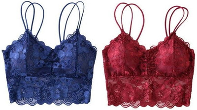 Restore Fashion 862 Women Everyday Lightly Padded Bra(Dark Blue, Maroon)