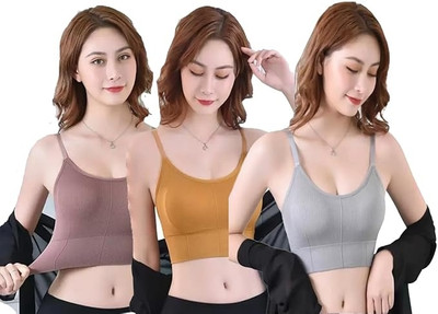 swenson 646-18 Women Everyday Lightly Padded Bra(Purple, Yellow, Grey)