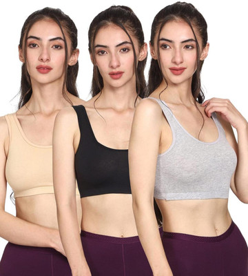 Restore Fashion Women's High-Impact Sports Bra Breathable,Padded Adjustable Fit for Gym & Yoga Women Sports Non Padded Bra(Multicolor)