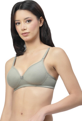 Floret Multiway Straps T-Shirt Bra Lightly Padded & Non-Wired Medium Coverage Women T-Shirt Lightly Padded Bra(Grey)