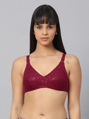 BlueNixie Women Full Coverage Non Padded Bra(Maroon)