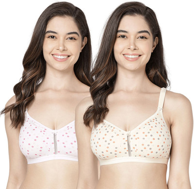 kalyani LM9800 Elegant Front Double Layered Cups Non Padded Seamless Printed Bras Women Everyday Non Padded Bra(Multicolor)