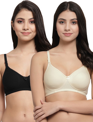 Docare NovaPadMino Women T-Shirt Lightly Padded Bra(Beige, Black)
