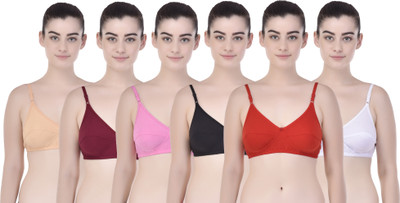 Sexy Bust Women Full Coverage Non Padded Bra(Red, White, Pink, Maroon, Gold, Black)