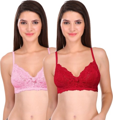 Featherline Comfy Lace Non Padded Non Wired T-Shirt Bras Women T-Shirt Non Padded Bra(Multicolor)