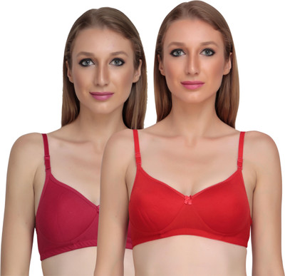 Liigne Women Full Coverage Non Padded Bra(Multicolor)