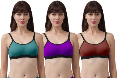 PIBU Pnora Bra Women Minimizer Non Padded Bra(Green, Purple, Maroon)