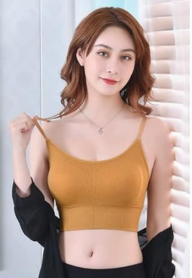 Shelony Women Sports Lightly Padded Bra(Beige)