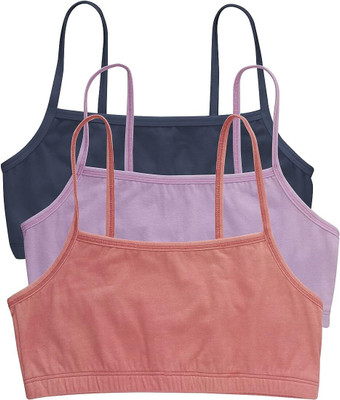 ZAMRROWN Girls Training/Beginners Non Padded Bra(Black, Purple, Pink)