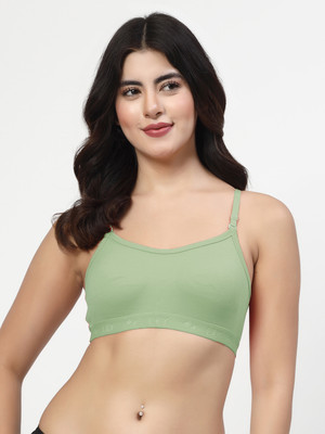 LILY 3321 Women Sports Non Padded Bra(Green)