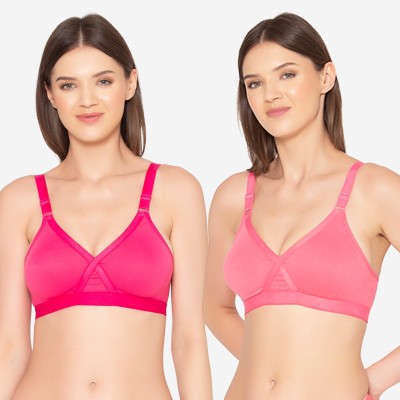 Groversons Paris Beauty Women T-Shirt Lightly Padded Bra(Pink)