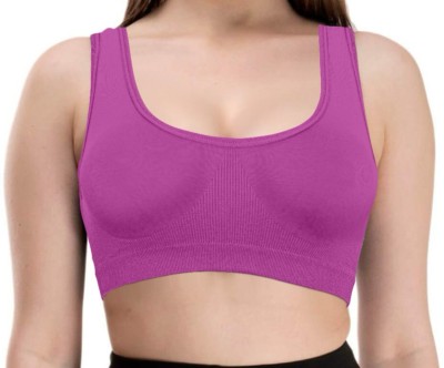 LK STAR Women T-Shirt Lightly Padded Bra(Purple)