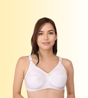 Doll Care Girls and Women Bra Everyday Women Full Coverage Non Padded Bra(White)